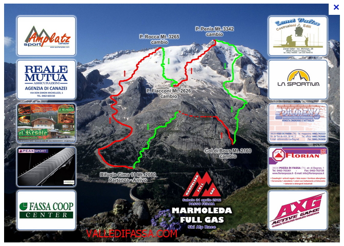 MARMOLEDA FULL GAS VALLE DI FASSA COM Incidente alla «Marmoleda Full Gas Race» coinvolto scialpinista 40enne di Predazzo