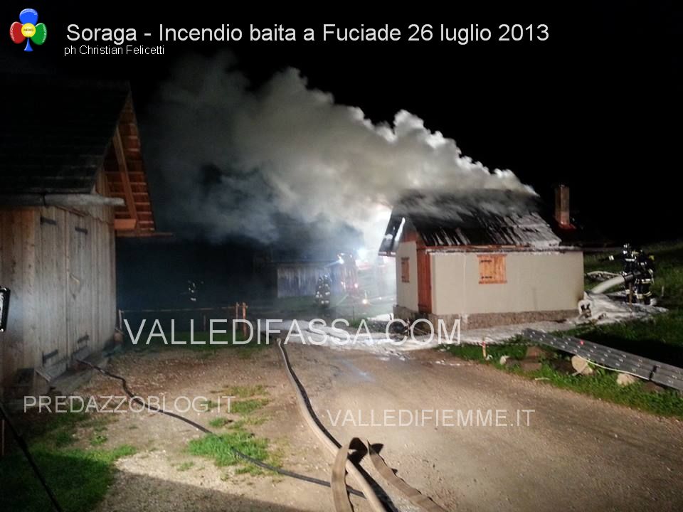 soraga incendio baita fuciade 26 luglio 2013 valle di fassa ph Christian Felicetti1