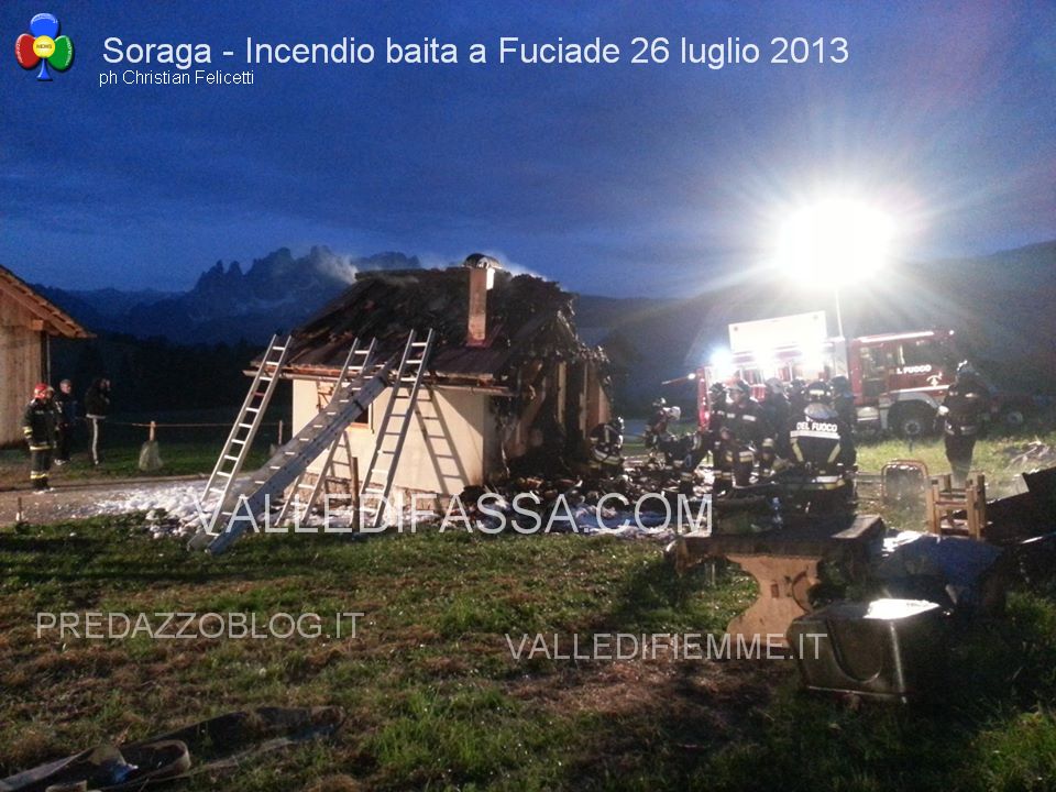 soraga incendio baita fuciade 26 luglio 2013 valle di fassa ph Christian Felicetti2