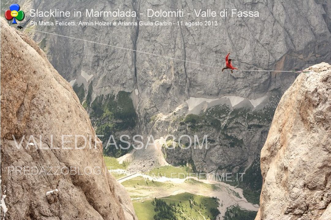 Slackline in Marmolada - Dolomiti - Valle di Fassa3