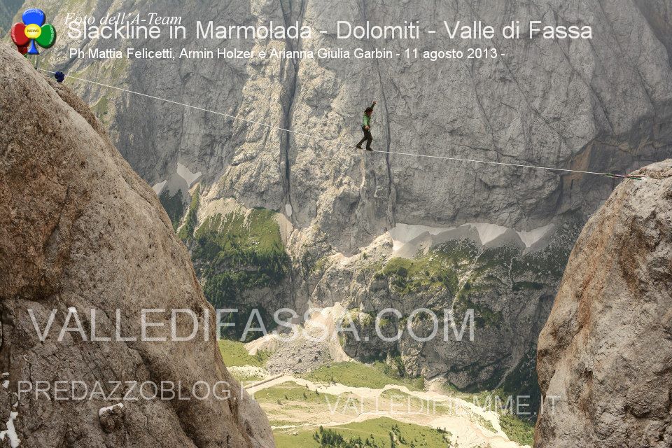 Slackline in Marmolada - Dolomiti - Valle di Fassa4